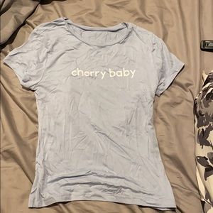 Cherry baby blue t shirt